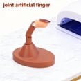 thumbnail image 3 of Maniquí Kit De Dedos De Práctica De Uñas Acrílicas Artificiales 3 Dedos Con Puntas De Uñas Base Para Entrenamiento Para Principiantes Marrón, 3 of 7