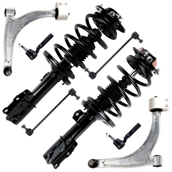 CCIYU Complete Suspension Kit Fits 04 05 06 07 08 09 10 11 12 for Chevrolet for Malibu Includes Strut Spring Assembly, Control Arm and Ball Joint Assembly, Stabilizer Bar Link Kit, Tie Rod End