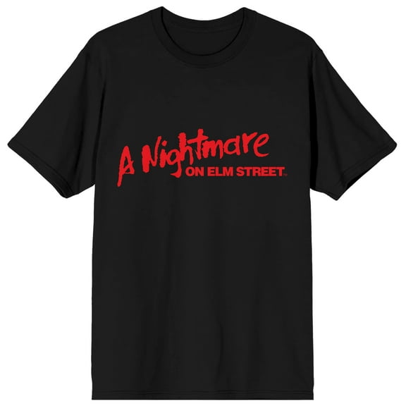 Men's Black T-shirt, Nightmare on Elm Street Logo-L