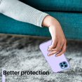 thumbnail image 5 of Shockproof Liquid Silicone Designed for iPhone 12 Pro Max Case 6.7", Gel Rubber Full Body Protection Anti-Shock Cover Case Drop Protection 6.7inch-Light Purple, 5 of 11