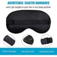thumbnail image 5 of Sleep Mask Night Cover Eye Sleeping Silk Satin Masks For Women Men, Blindfold For Airplane Travel Adjustable Strap (black), 5 of 5