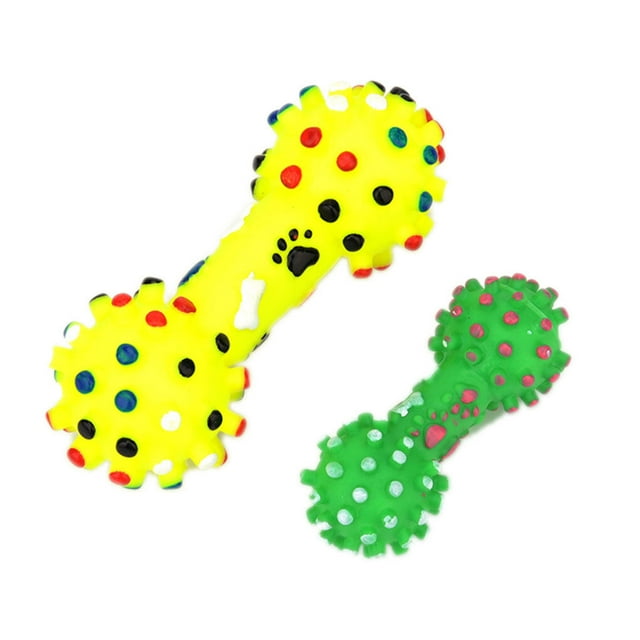 Pet Dog Cat Sound Toy Pet chew Squeaky Vinyl Toy Dumbbell Shape Playing Tool Pet Sound Training Tool