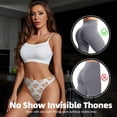 thumbnail image 4 of Thongs for Women - Conch Shells Print No.9080 No Show Seamless Womens Thongs Underwear, Soft Stretch G String Thongs for Women,Cuteness Ladies Thong Bikini Panties Briefs, 4 of 5