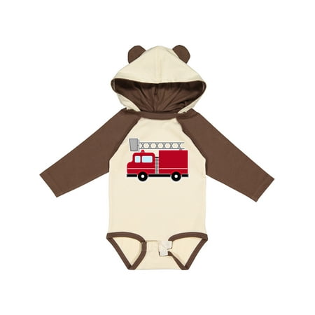 

Inktastic Red Firefighter Fire Truck Gift Baby Boy or Baby Girl Long Sleeve Bodysuit