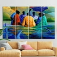 thumbnail image 3 of Ethnic Wall Decor, African Canvas, Abstract Printed, Baptism Printed Canvas, Black People Artwork, Sea Landscape Canvas Art, African Poster, Canvas Wall Decor - 3P-Gallery Wrapped, 3 of 9