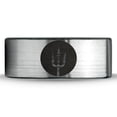 thumbnail image 2 of Tungsten Trident Weapon Spear Band Ring 8mm Men Women Comfort Fit Brushed Gray Flat Cut Black Polished, 2 of 4