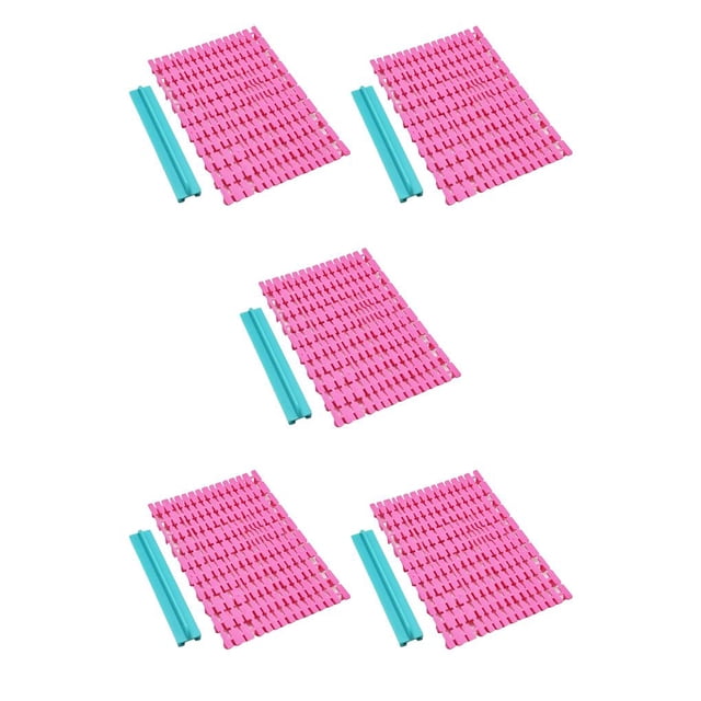 Bewildely Sello de letras para hornear, plantillas en relieve de plástico para manualidades, sello alfanumérico entrelazado para tartas Rosa roja 5Conjunto
