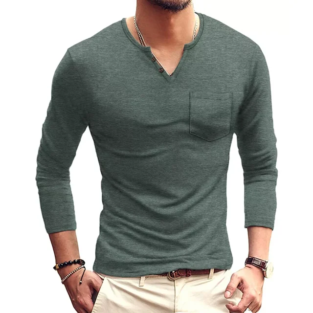 Playera Casual Moda Para Hombre Slim Fit Manga Largo
