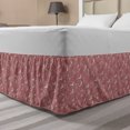 thumbnail image 1 of Ice Skates Bed Skirt, Feminine Design of Tools of Outdoor Sports Activity, Elastic Bedskirt Dust Ruffle Wrap Around for Bedding Decor, 4 Sizes, Pale Ruby Rose, by Ambesonne, 1 of 2