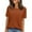 Brown, variant on T Shirts for Women, Solid Color Crew Neck Waffle Weave Oversized Openwork Short Sleeve Shirt Tops, Summer Casual Soft Loose Cozy Daily Fashion Blouse