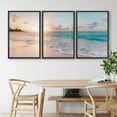 thumbnail image 2 of IDEA4WALL Framed Wall Art Print Set Sunset Horizon on Beach Shore Photography Nautical Landscape Ultra for Living Room, Bedroom, Office - 24"x36"x3 Black, 2 of 5
