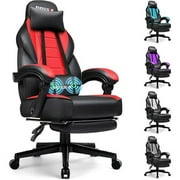 Waleaf Gaming Chair, Ergonomic Heavy Duty Design, Gamer Chair with Footrest and Lumbar Support, Large Cushion High Back Office Chair, Big and Tall Computer Chair