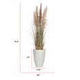 thumbnail image 3 of Tall Faux Pampas Grass | 70.9” Tall grass in planter | Vintage Home, 3 of 8