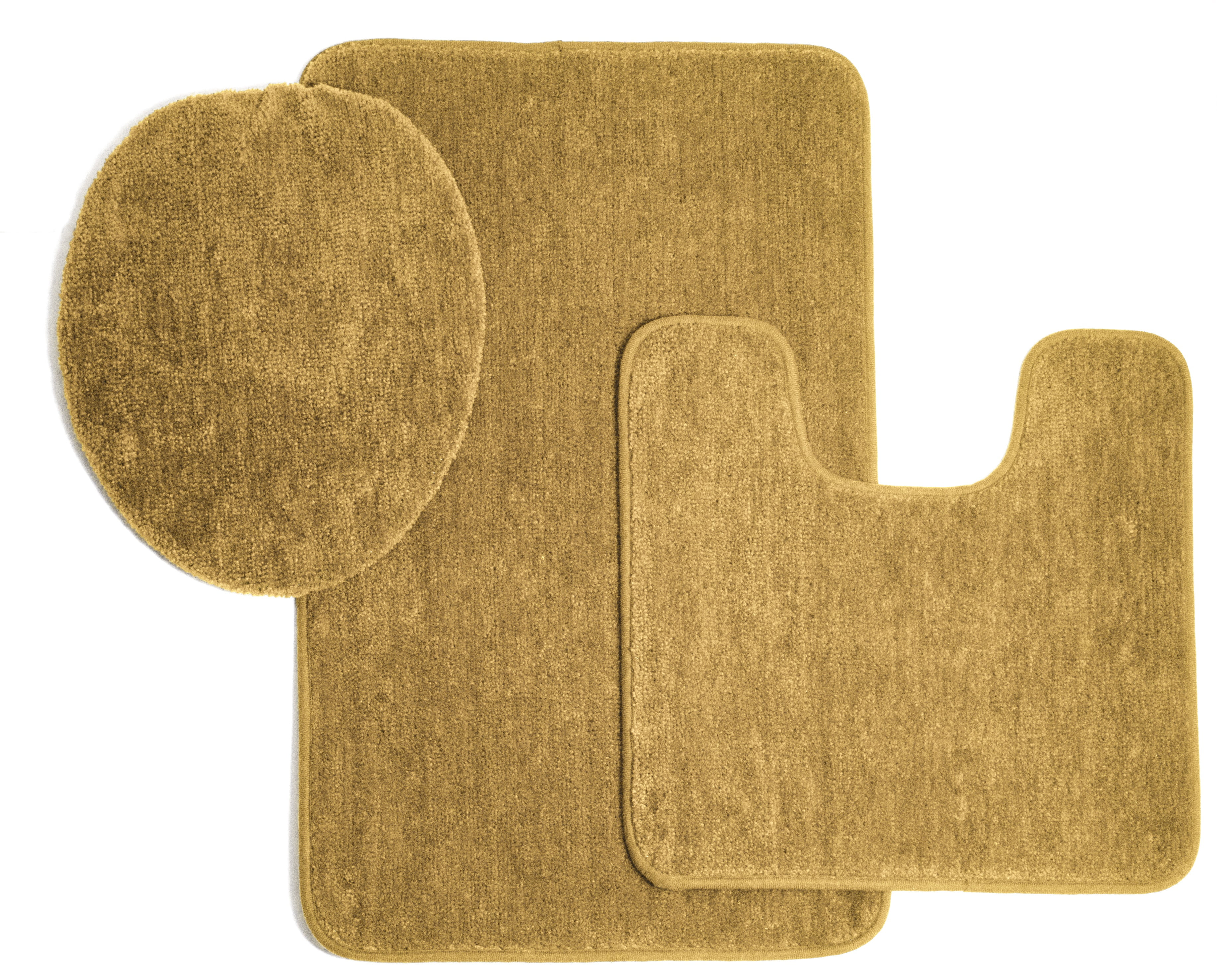 Simple Elegance by Ben&Jonah 3 Piece polyester Solid Gold Color Bath