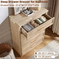 thumbnail image 4 of Joaxswe 5-Drawer Dresser for Bedroom Set 2, Natural Wood Chest of Drawers, Vertical Organizer, Accent Storage Cabinet for Closet, Living Room,Hallway, 4 of 12