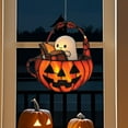 thumbnail image 4 of Ghost Book Light Halloween Decor, 7.87" Hanging Acrylic Reading Lamp with Warm Light, Cute Ghost Reading on Pumpkin Basket Window Decor for Book Lovers Season, 4 of 6