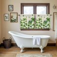 thumbnail image 5 of Saint Patrick''s Day Tier Curtains, Farmhouse Spring Botanical Clovers Light Filtering Kitchen Curtains, 2Pcs Rod Pocket Half Window Treatments Panels for Sink Cafe Cabinet Camper 27.5x24 Inch, 5 of 7