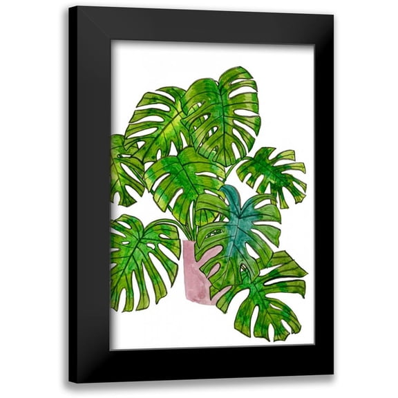 Wang, Melissa 11x14 Black Modern Framed Museum Art Print Titled - Potted Jungle I