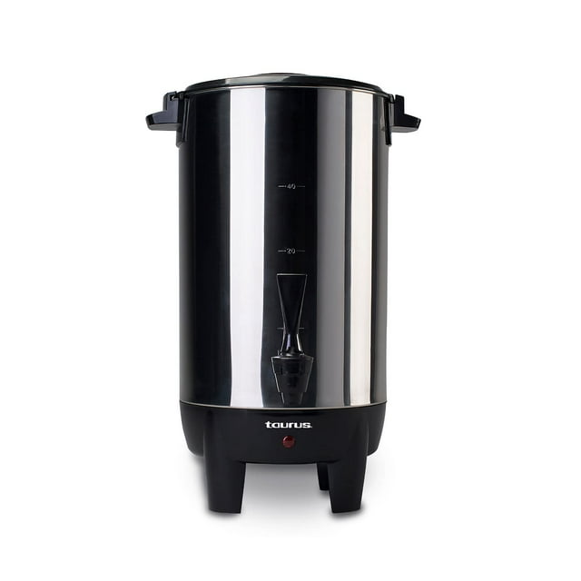 Cafetera Percoladora TAURUS COLUMBA 40 Tazas Cuerpo de Acero Inoxidable Filtro Permanente Lavable