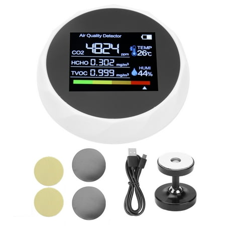 

Quality Monitor Easy Installation Multipurpose TVOC Detector Temperature Humidity Monitor Digital Portable USB Charging For