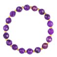 thumbnail image 1 of Pulsera con cuentas de cristal estilo Sugalite, cuentas redondas facetadas de 8 mm, 1 of 2