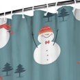 thumbnail image 3 of Blue Christmas Snowman Pattern Shower Curtain 84"x72" ,Bathroom Decorative Shower Curtains Set with 12 Hooks,Modern Waterproof Washable Shower Curtain, 3 of 6