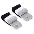 thumbnail image 2 of Etereauty 3 Pairs of Elastic Polyester Cotton Tabi Toe Socks Women Toe Socks(White+Grey+Black), 2 of 6