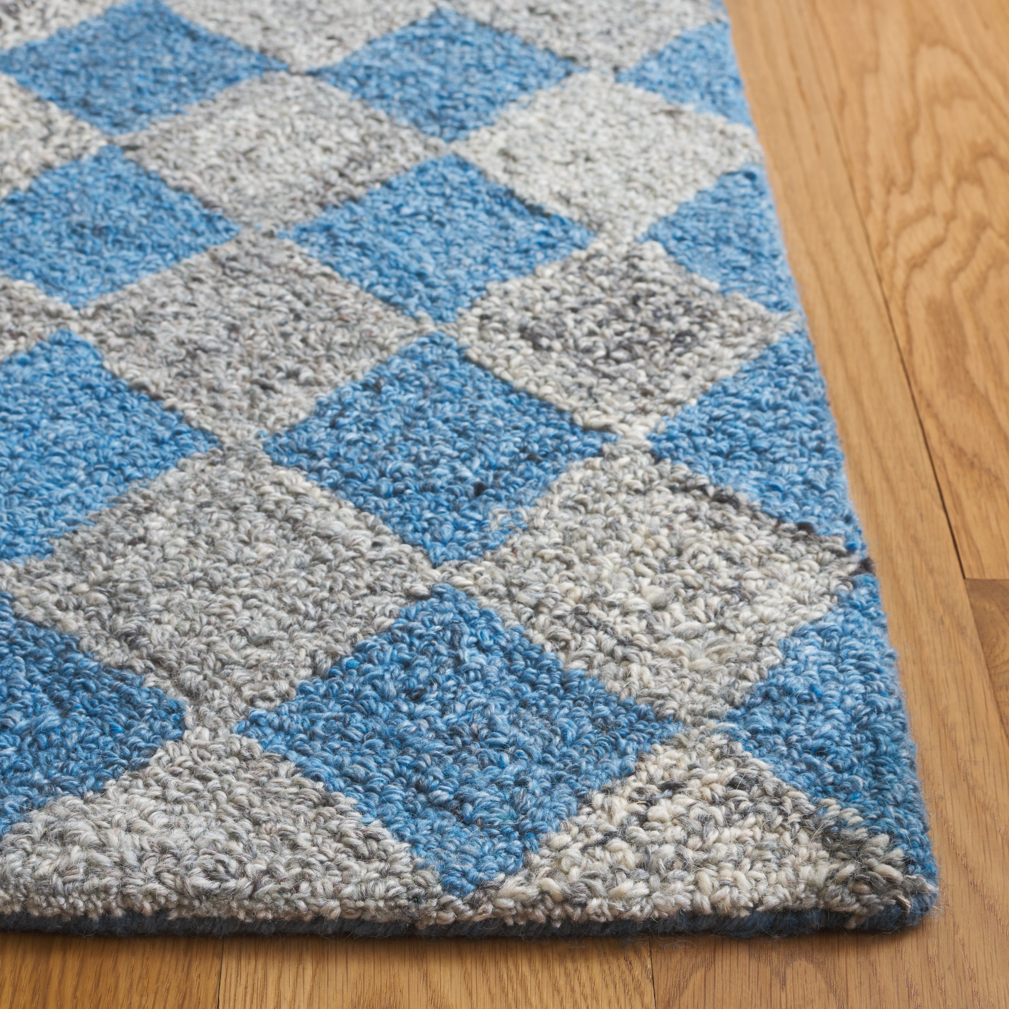 SAFAVIEH Abstract Creighton Geometric Runner Rug, Gray/Blue, 2'3" x 10'
