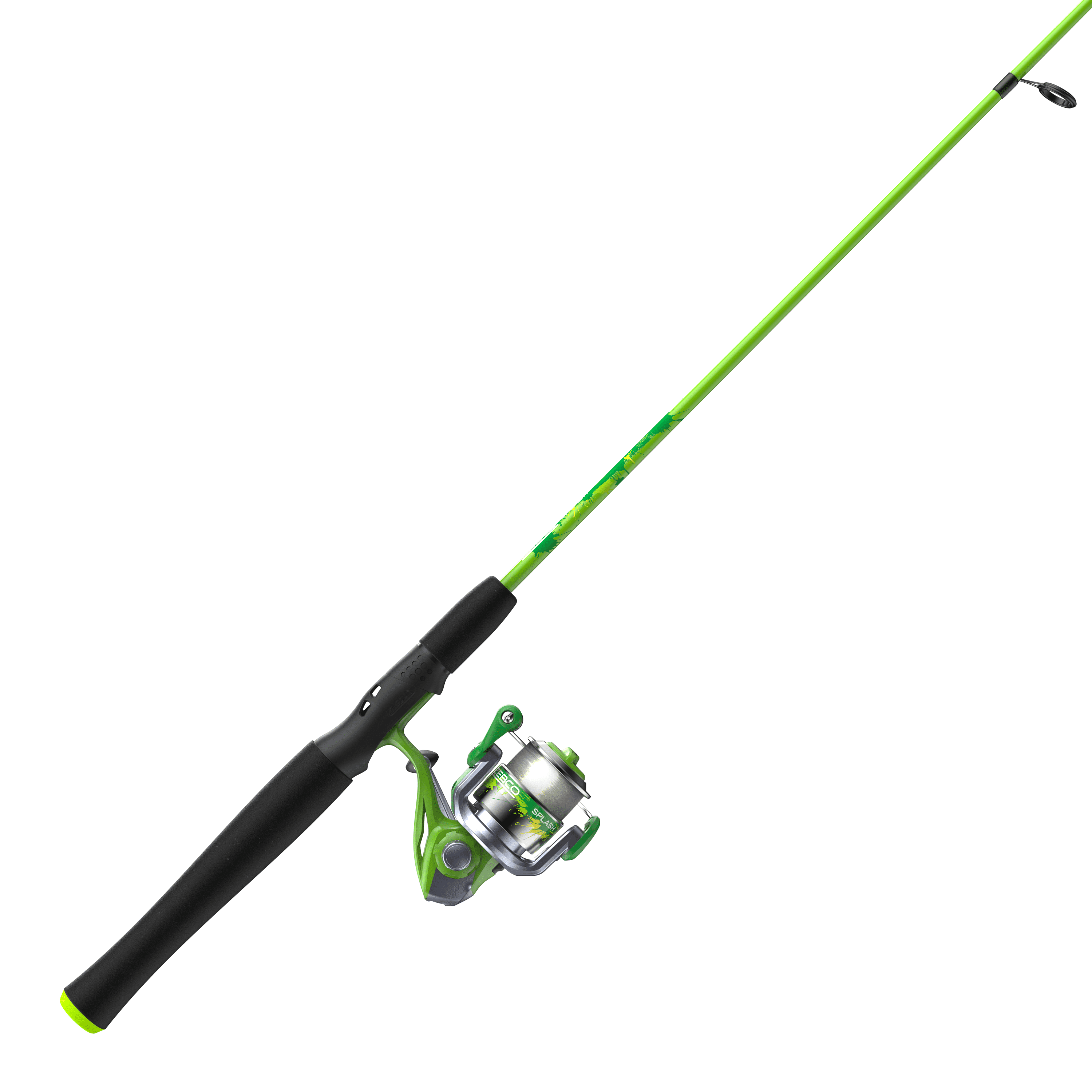 Zebco Splash Spinning Reel and Fishing Rod Combo, 6-Foot 2-Piece Fishing  Pole, Size 20 Reel, Changeable Right- or Left-Hand Retrieve, Pre-Spooled  with 