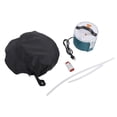 thumbnail image 2 of Tienda de sauna de vapor portátil Sauna de vapor personal de tamaño completo Spa personal para el hogar con control remoto Negro con borde azul, 2 of 15
