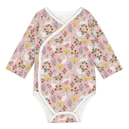 

Coaee Bunny And Flower for Soft Cotton Baby Long-Sleeve Bodysuit Girls Boys Bodysuit Romper
