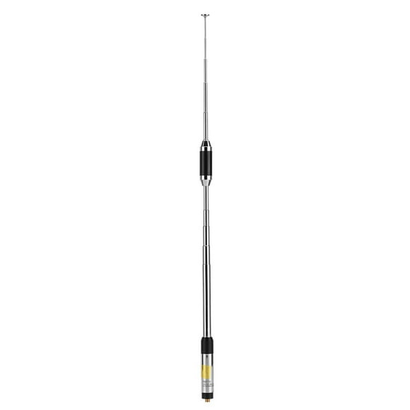 Antena telescópica retráctil de doble banda para walkie-talkie, SMA macho, de banda dual, larga, RH, VHFUHF, de doble banda, diseño suave y fácil de usar