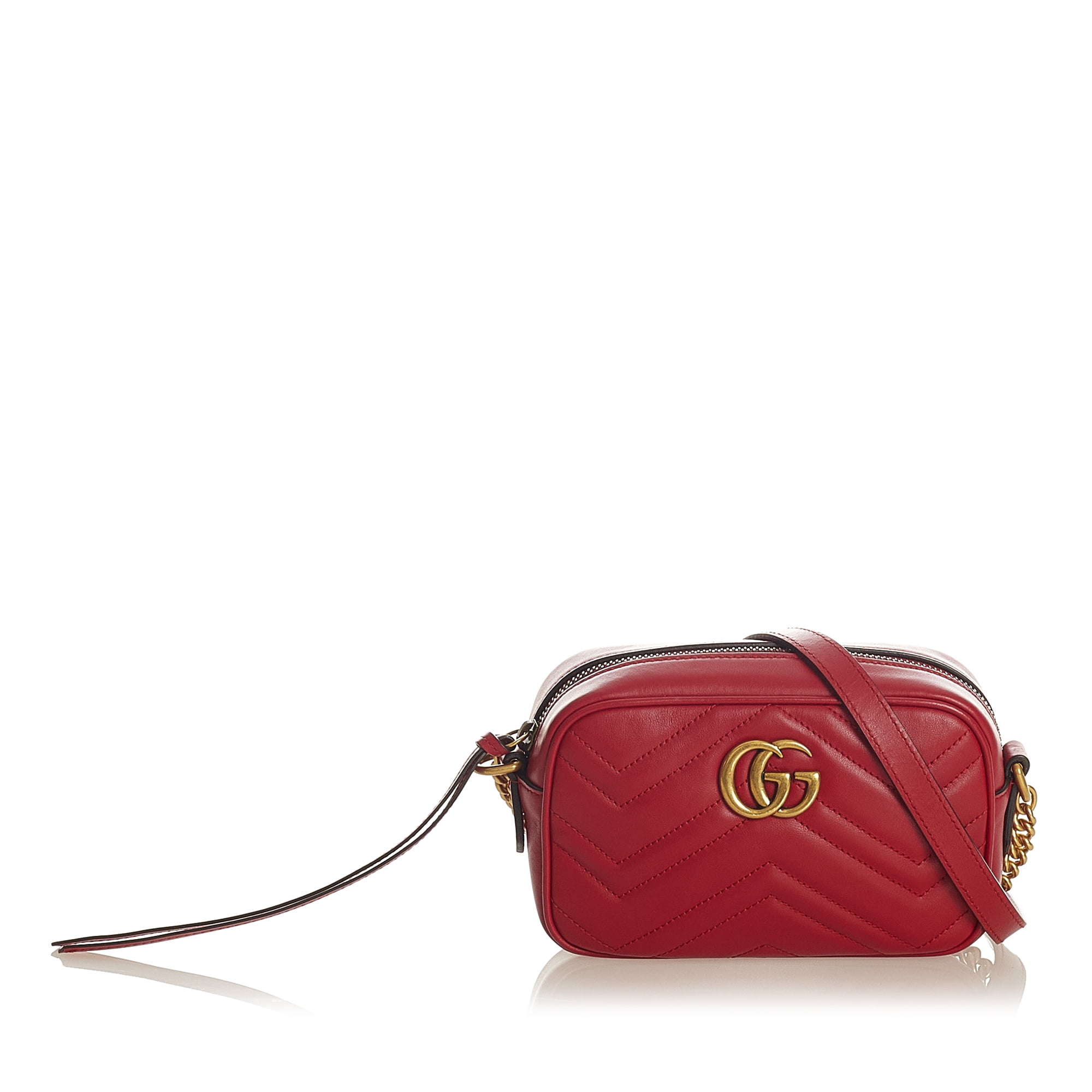 Pre Owned Gucci Mini GG Marmont Crossbody Bag Calf Palestine Ubuy