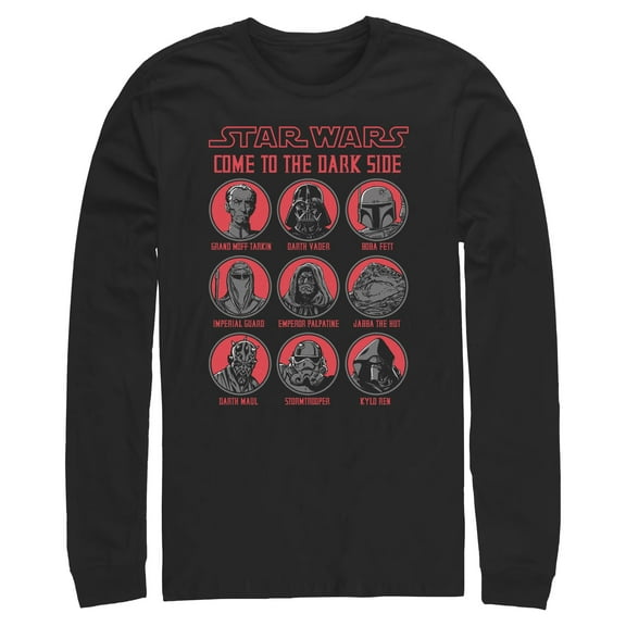 Mens Star Wars Dark Side Unite Long Sleeve Shirt