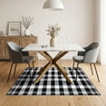 thumbnail image 3 of ODIKA 5'x7' Washable Area Rug Easy Care, Non-Shedding, Pet Friendly, Door Plaid Welcome Farmhouse Bold Gingham Grid Border Front Layered for Small Living Room, Bedroom, 3 of 7