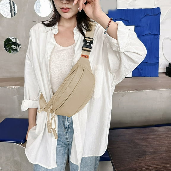 ASXITE Sling Bag for Women,Canvas Sling Multi-Layer Backpack Crossbody Bag Travel Hiking Backpack Chest Bag with Front Pocket Lightweight Casual Shoulder Packaging Items