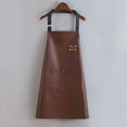 thumbnail image 1 of Premium Unisex PU Leather Waist Apron - Soft, Waterproof & Oil-Resistant for Kitchen Cooking, Chef Work | Stylish Design with Storage Function | Coffee Color, 1 of 6