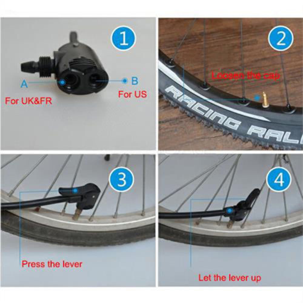Details about   Bike Cycle Bicycle Tyre Tube Replacement Presta Dual Air Adapter Head Pump S2Y3 