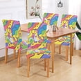 thumbnail image 2 of Yayeee 4 Pack Dining Chair Covers Stretch Parson Chairs Slipcovers Seat Protector, Vibrant Dinosaur, 2 of 6