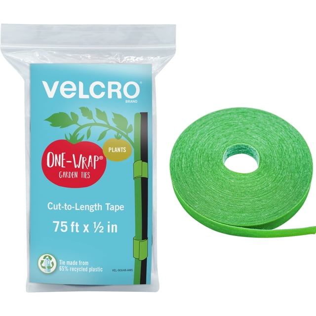 Tiras para plantas VELCRO Brand 22,5 m x 1,3 cm verde reutilizables