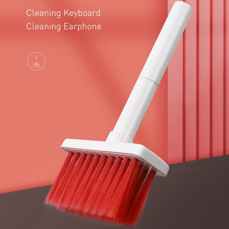 Mojoyce 3 in 1 Keyboard Cleaning Brush Earbud Computer Keycap Puller Cleaner  (Red) 