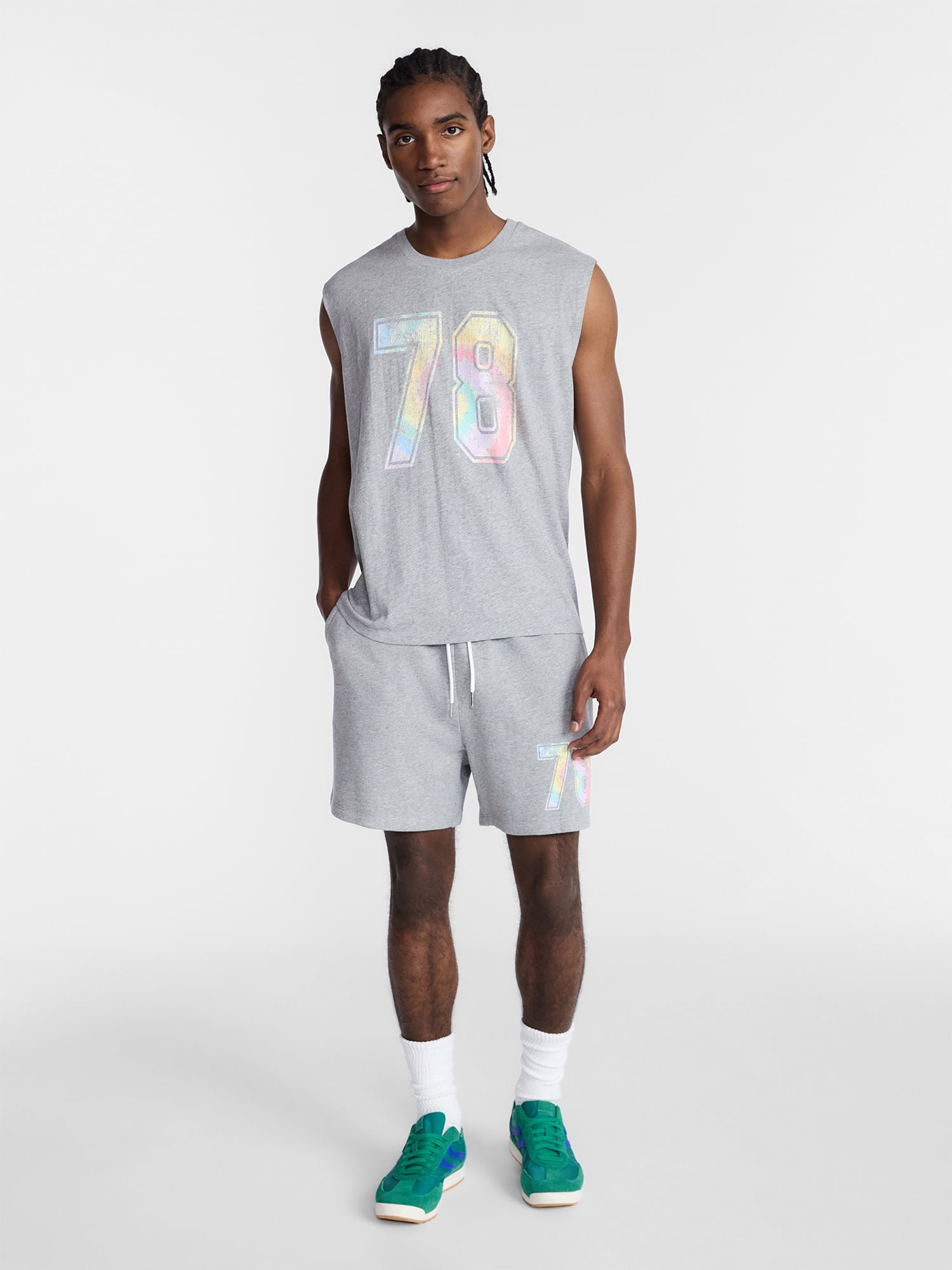 No Boundaries Pride Boxy Cropped Fit Tank Top, Men's Sizes XS-5XL
