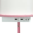 thumbnail image 5 of 62.5" Round Modern Shelf Etagere Organizer Storage Floor Lamp With 2 Usb Charging Ports, Light Pink, 5 of 13