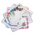 thumbnail image 4 of 40Pcs Vintage Style Floral Flowers Handkerchief Lady Women Mocket Cotton Hanky, 4 of 6