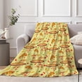 thumbnail image 4 of Pizza Blanket Flannel Throw Blanket Soft Bed Blanket for Home Decor Couch Sofa Bed Colorful Food Print Blanket for Party Traveling Camping, Novelty Gift for Foodies Kids Teens and Adults -50''x60'', 4 of 6