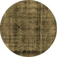 thumbnail image 1 of Ahgly Company Indoor Round Abstract Brown Modern Area Rugs, 6' Round, 1 of 4