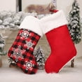 thumbnail image 5 of 18" Black and Red Buffalo Plaid Christmas Stocking with Sherpa Cuff, 5 of 7