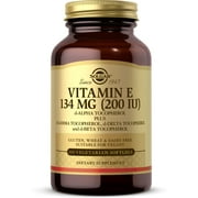 3 Pack - Solgar Vitamin E 134 MG (200 IU) Vegetarian Softgels (d-Alpha Tocopherol & Mixed Tocopherols) 1 ea