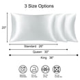 thumbnail image 6 of Unique Bargains 1-Pack 19 Momme Natural Silk Pillowcase, Standard, Silver, 6 of 8
