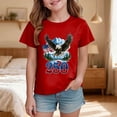 thumbnail image 2 of mgoYE 250th Anniversary USA Flag Shirt Girls Girls Boy's 250 Years America Anniversary 250th Independence Day Vintage O-Neck T-Shirt(Red,9-10 Years), 2 of 5